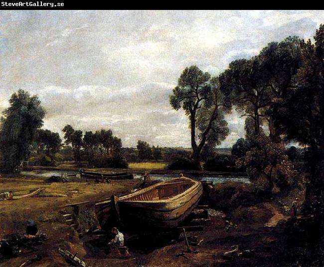 John Constable Boat-Building on the Stour